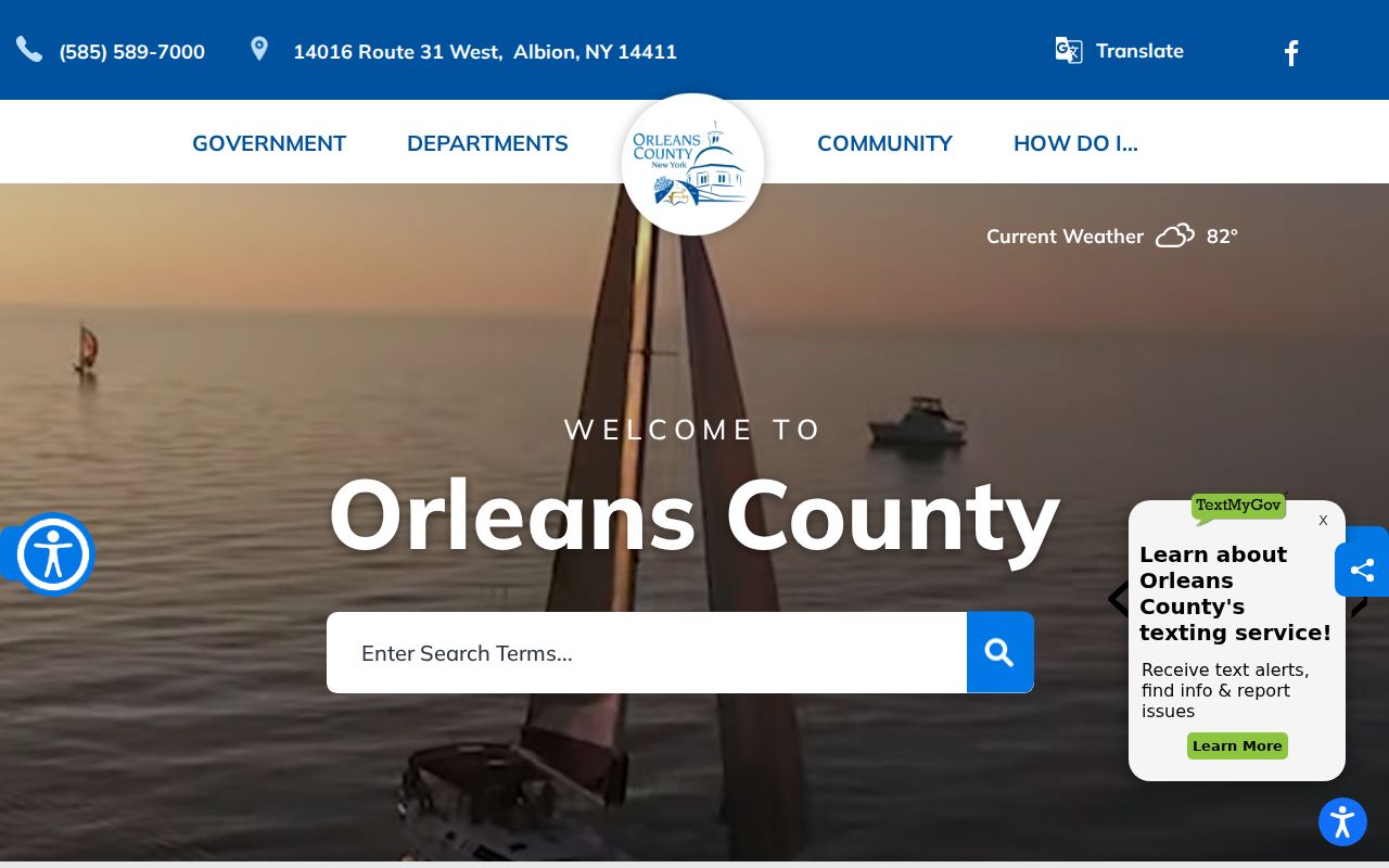 Orleans County criminal records government access page
