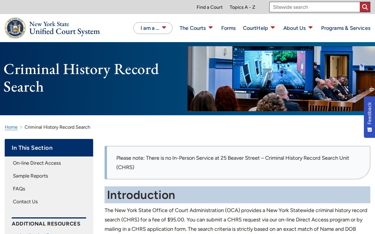 Orleans County criminal court cases CHRS overview